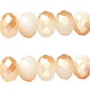 Top Facet kralen 12x8mm disc Half gold opal